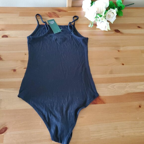 Wild Fable - Women's Bodysuit Spaghetti Strap Ribbed Black Size XS - Picture 7 of 8